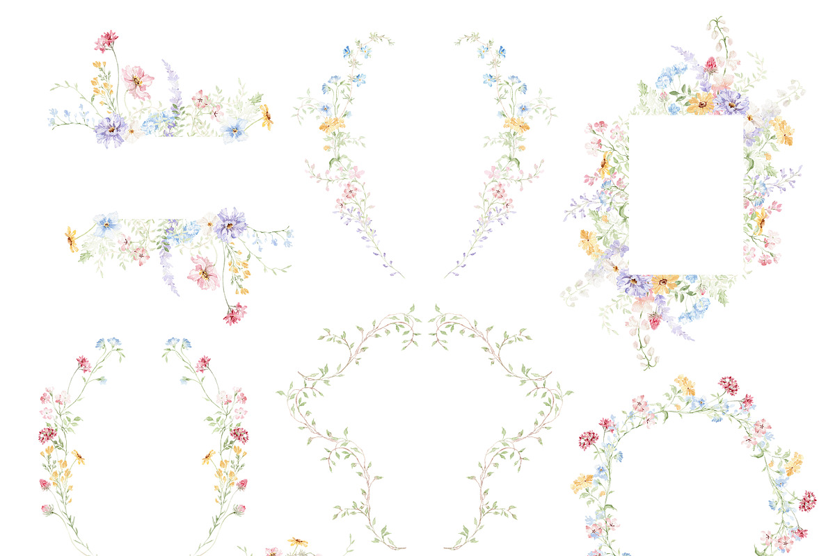 Watercolor Flower -PASTEL WILDFLOWER, a Decorative Illustration by Beigetime (Photo 11 of 15)