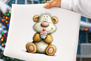 Valentine Teddy Bear Clipart PNG, an Illustration by SinaCreation (Thumbnail 9 of 10)
