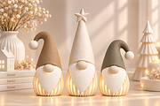 Christmas Gnome Figurine STL 3D, a Characters & Person 3D Model by Design Station (Thumbnail 3 of 4)