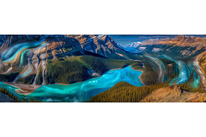 A view of Peyto Lake from the, an Architecture Photo by ZinetroN