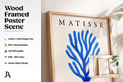 Wood Framed Poster DIN A PSD Mockup, a Household Mockup by Julian Adams (Thumbnail 2 of 3)
