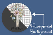 Easter Wildflower Cross PNG, an Illustration by Canvas Craft (Thumbnail 2 of 7)