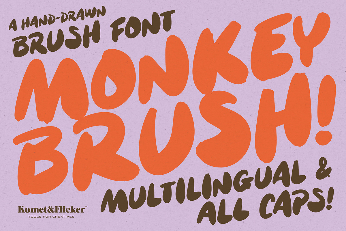 Monkey Brush, a Handwritten Font by Komet & Flicker (Photo 1 of 15)