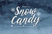 Snow Candy, a Script Font by Forberas Club (Thumbnail 1 of 7)