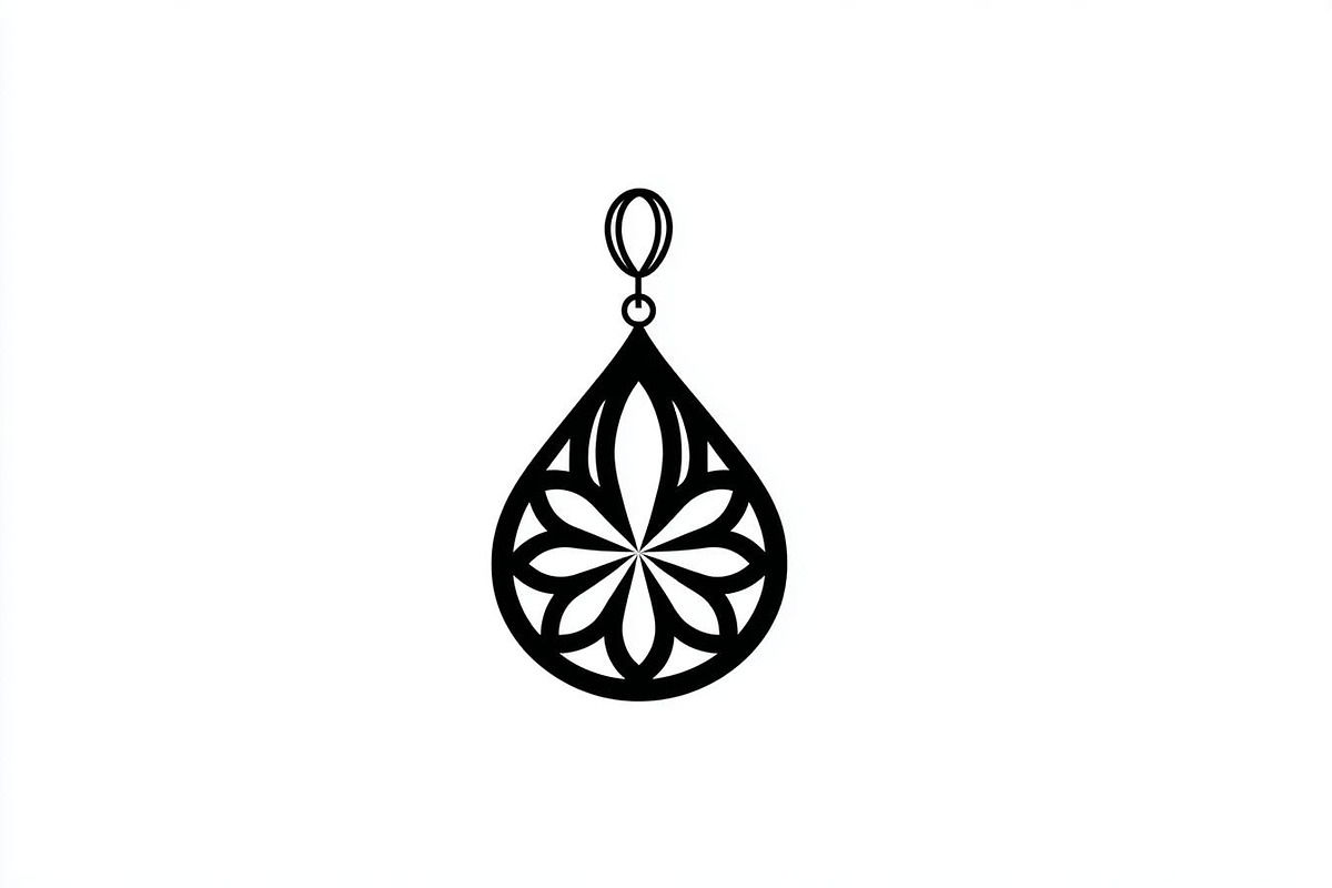 Elegant Jhumka Earrings Silhouette B, a Graphic by balal (Photo 10 of 13)