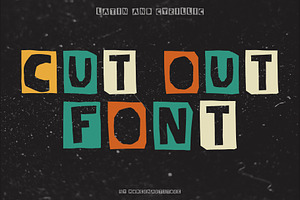 CUT OUT FONT Paper Cut Handmade, a Symbol Font by Spark Studio Brushes