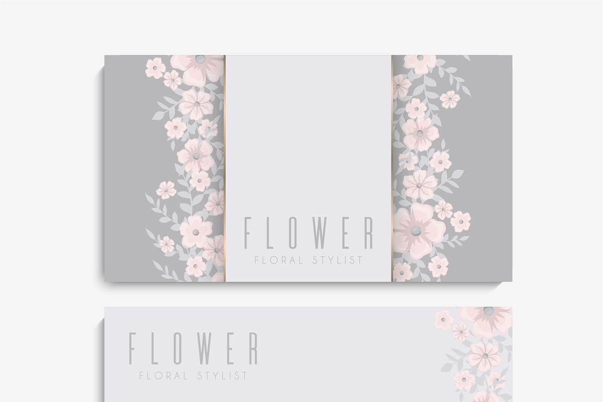 Flower business cards template, a Business Card Template by Doodle_flower