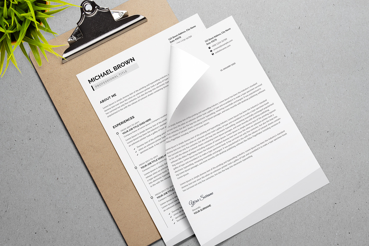 Minimal Resume/CV Template, a Resume Template by Aspect_Studio (Photo 4 of 5)
