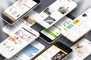 3D iPhone Presentation Mock-Up 03, an iPhone Mockup by Graphicsworld125 (Thumbnail 3 of 9)