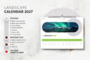 Landscape Calendar 2027 Template, a Stationery Template by MstArtwork (Thumbnail 3 of 7)