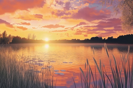 Stunning animated panorama of a lake, a Photo by Iftikhar Alam