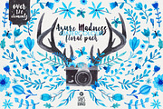 Azure Madness - Floral Pack, an Illustration by Stella's Graphic Supply (Thumbnail 1 of 6)