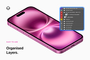 iPhone 16 - 24 Mockups Scenes, an iPhone Mockup by Asylab (Thumbnail 6 of 58)