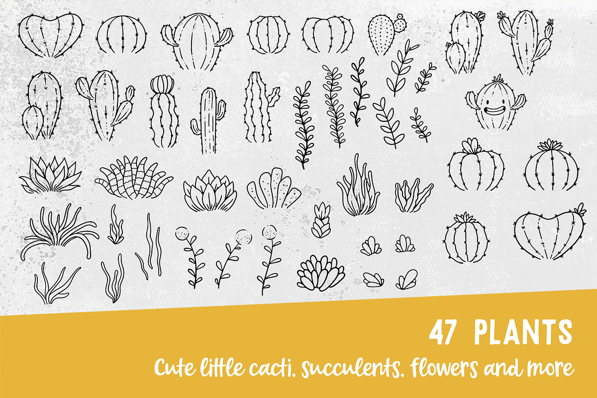 Procreate Plants & Pots Stamp Set, a Brush Add-On by PrettyLittlePigs (Photo 7 of 10)