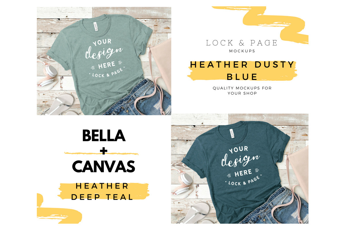 Bella Canvas 3001 Mega Bundle Mockup, a Shirt Mockup by lock and page (Photo 77 of 84)