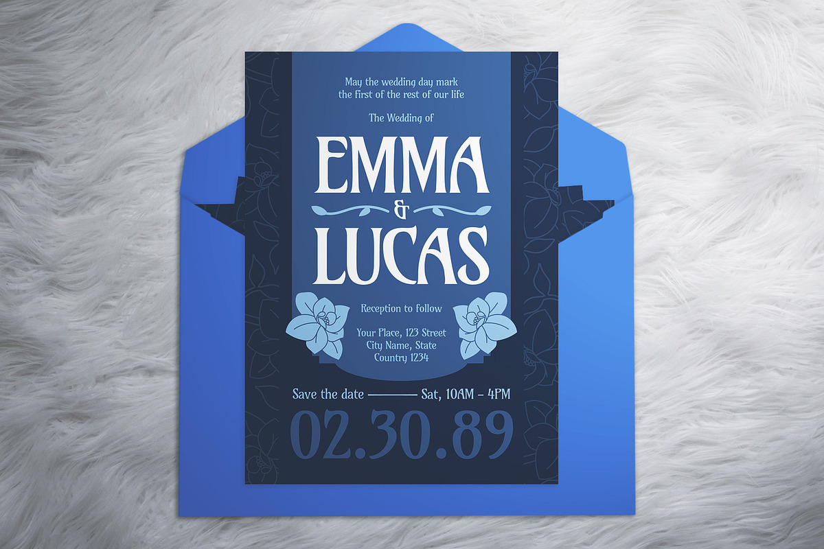 Illustrative Wedding Invitation, an Invitation Template by The Good Store (Photo 2 of 4)
