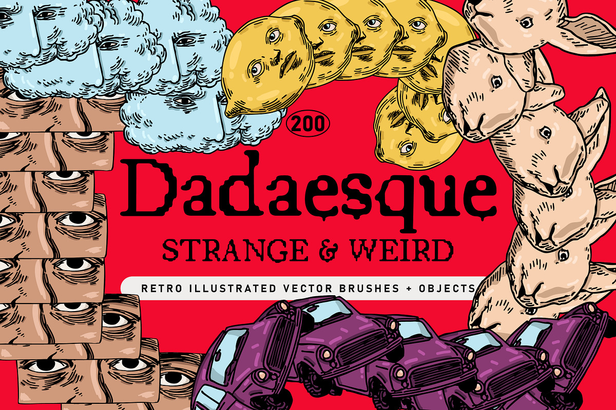 DADAESQUE Vector Icons + Brushes, an Object Graphic by angelainthefields (Photo 1 of 15)