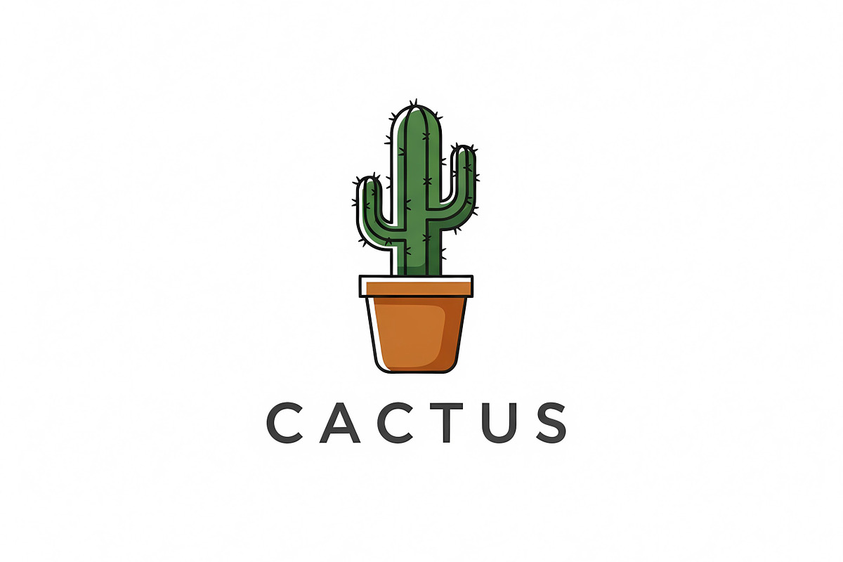 Potted Cactus Logo, a Branding & Logo Template by Logocreative (Photo 1 of 2)