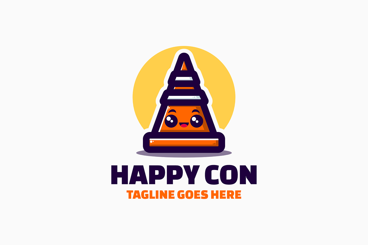 Happy Con Mascot Cartoon Logo, a Branding & Logo Template by Artnivora.Std