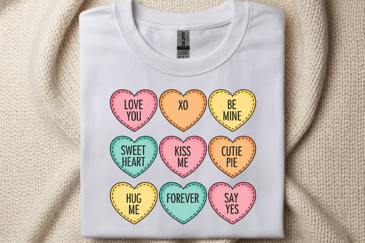 Candy Heart Sublimation Design, an Illustration by SinaCreation (Photo 8 of 10)