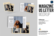 Magazine Mockup US Letter 12 views, a Books & Magazine Mockup by Illusiongraphic (Thumbnail 1 of 16)