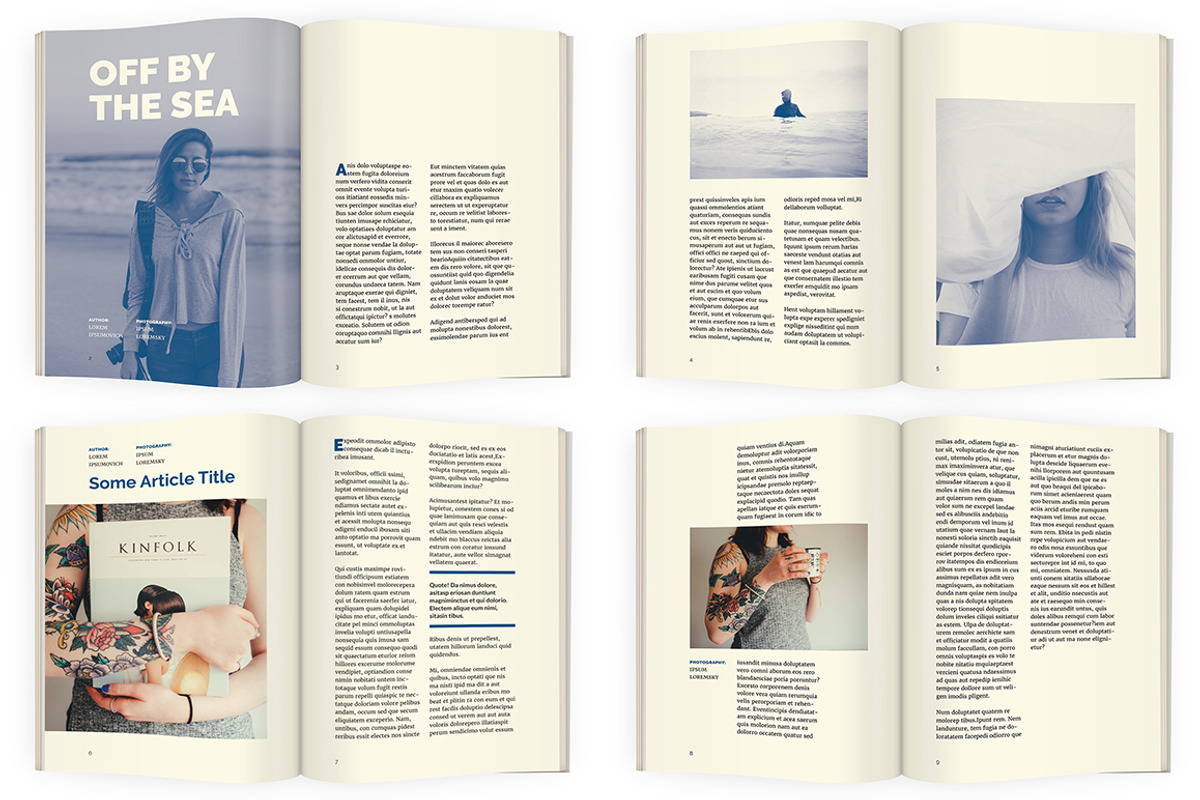 BlueFox - A5 mini magazine template, a Magazine Template by IndieStock (Photo 2 of 8)