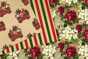 Antique Christmas Digital Paper