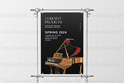 Piano Clipart, Baby Grand Piano Keys, an Object Illustration by BrushstrokeArtGB (Thumbnail 9 of 9)