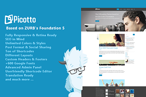 Picotto - Responsive Wordpress Theme