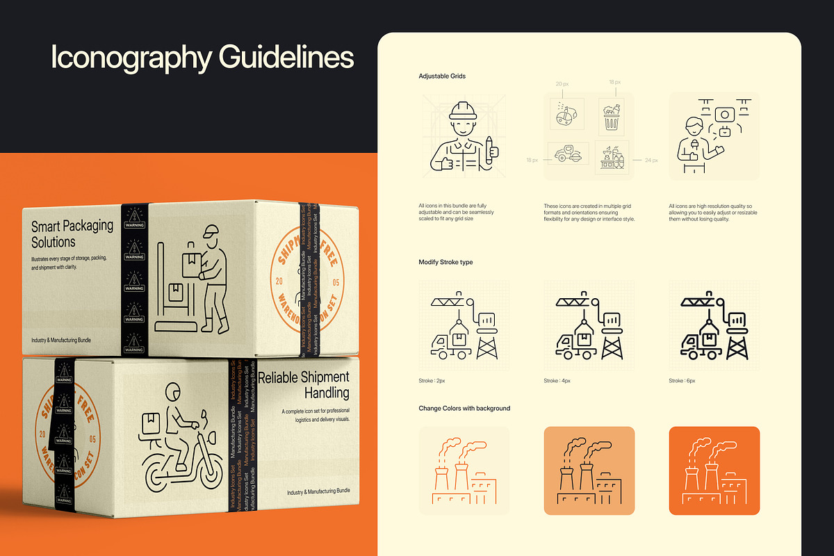 Industry and Manufacturing Icon, an Outline Icon by Prosymbols (Photo 6 of 23)