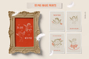 Vintage Cupid & Roses, a Decorative Illustration by helenreveur (Thumbnail 3 of 7)