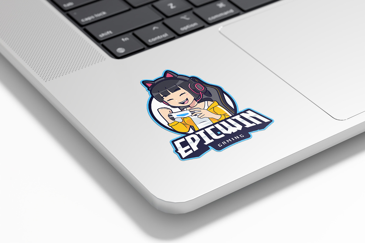 Epic Win Gamer Girl Logo, a Branding & Logo Template by tkzgraphic (Photo 2 of 2)