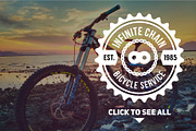 12 Bicycle Badge Logo & Labels, an Object Graphic by Raftel (Thumbnail 3 of 3)