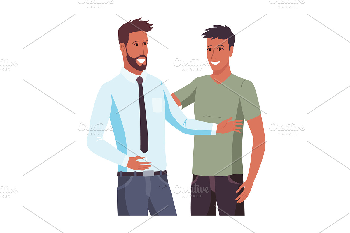 People hugging together with, a Person Illustration by Things for designers