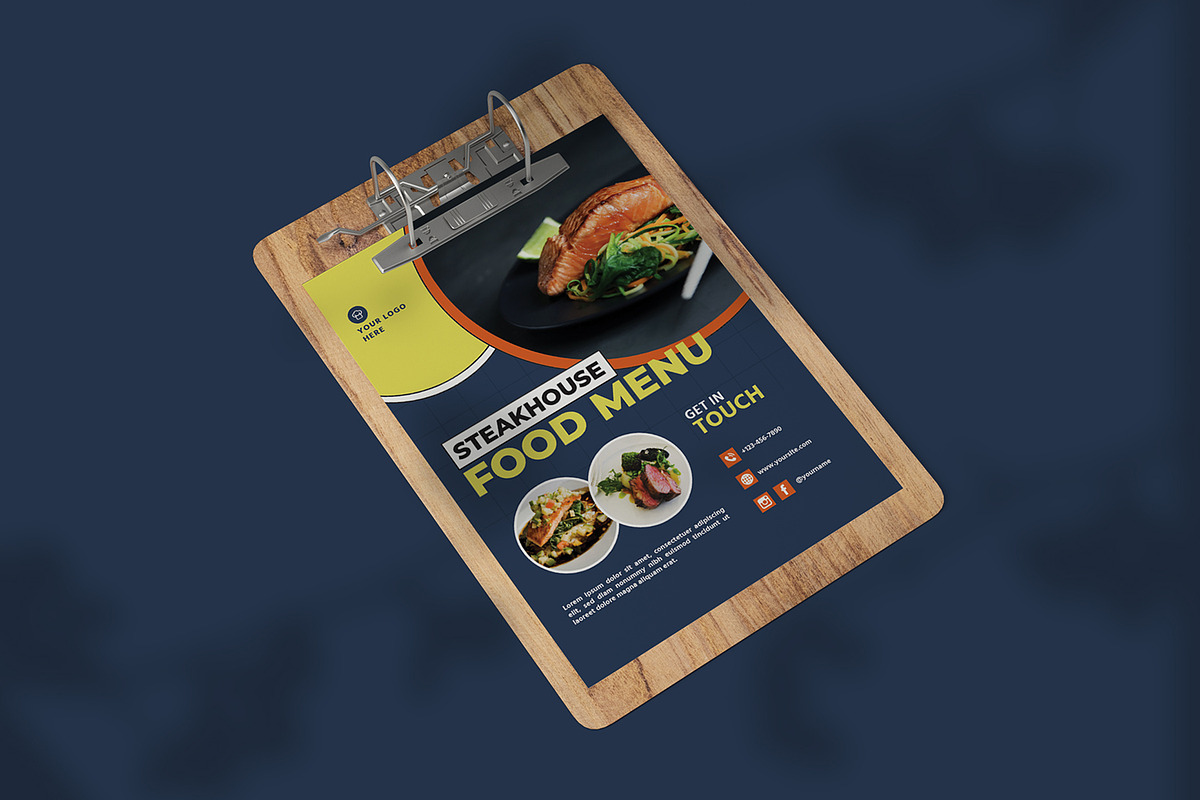 Retro Steak - Restaurant Menu, a Print Template by VUNIRA (Photo 3 of 3)