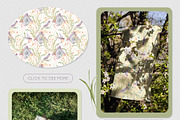 Birds and flowers watercolor clipart, a Decorative Illustration by Kate Lanbina (Thumbnail 14 of 15)