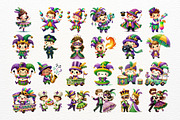 Mardi Gras Clipart PNG Bundle, a Seasonal Illustration by Nicolle's Colorful Art (Thumbnail 5 of 6)