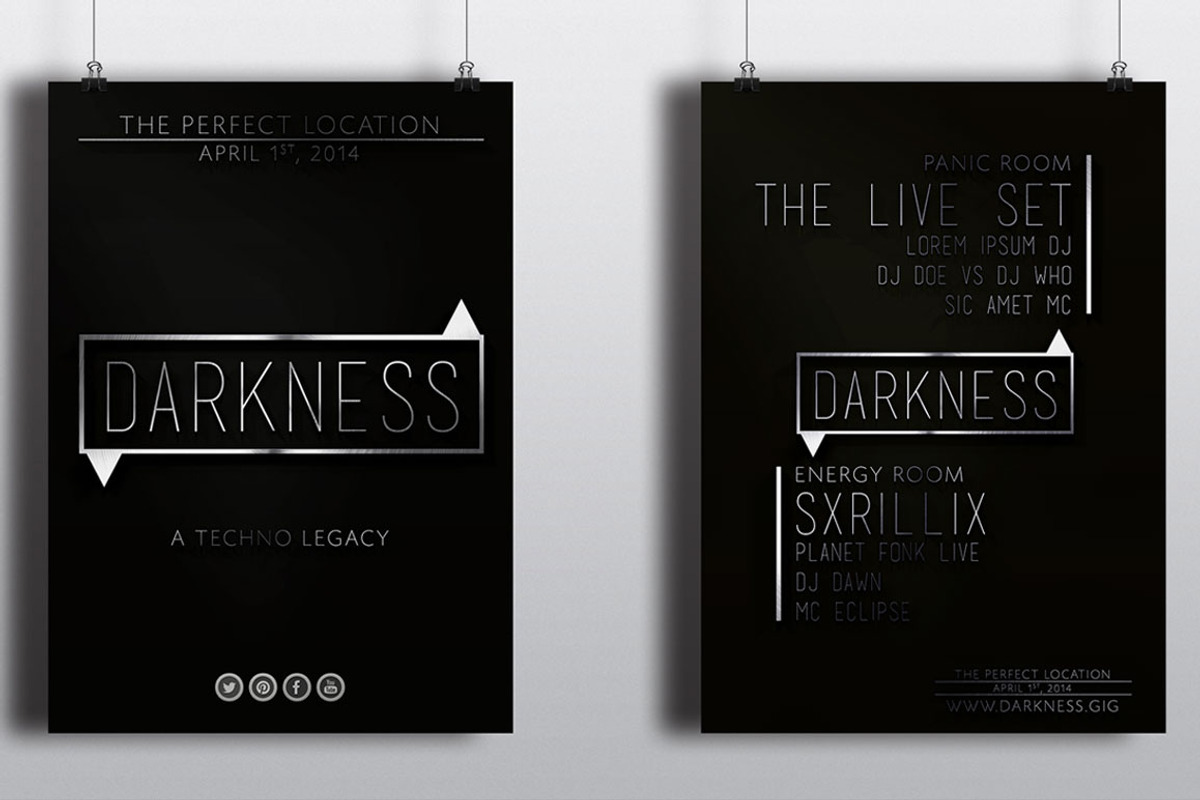 Darkness Flyer Template, a Flyer Template by 8Link (Photo 2 of 2)