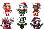 Cute Gothic Christmas Character, an Illustration by Craft Nest (Thumbnail 4 of 6)