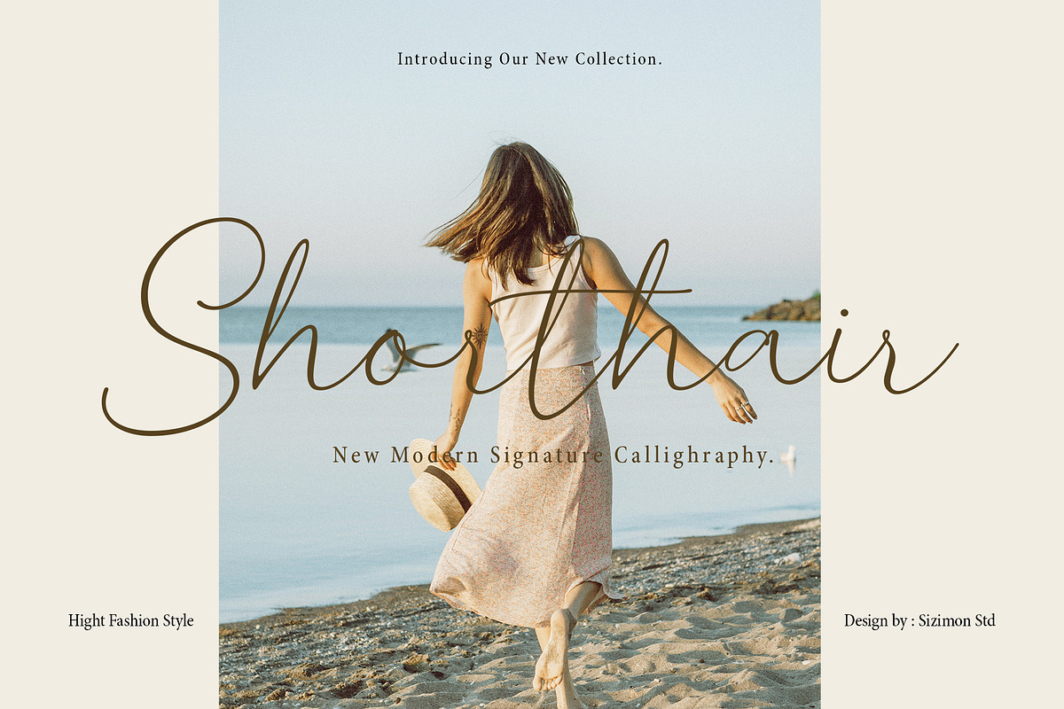 Shorthair Modern Script Font, a Script Font by sizimon (Photo 1 of 10)