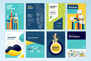 Brochure cover designs for education, a Background Graphic by PureSolution