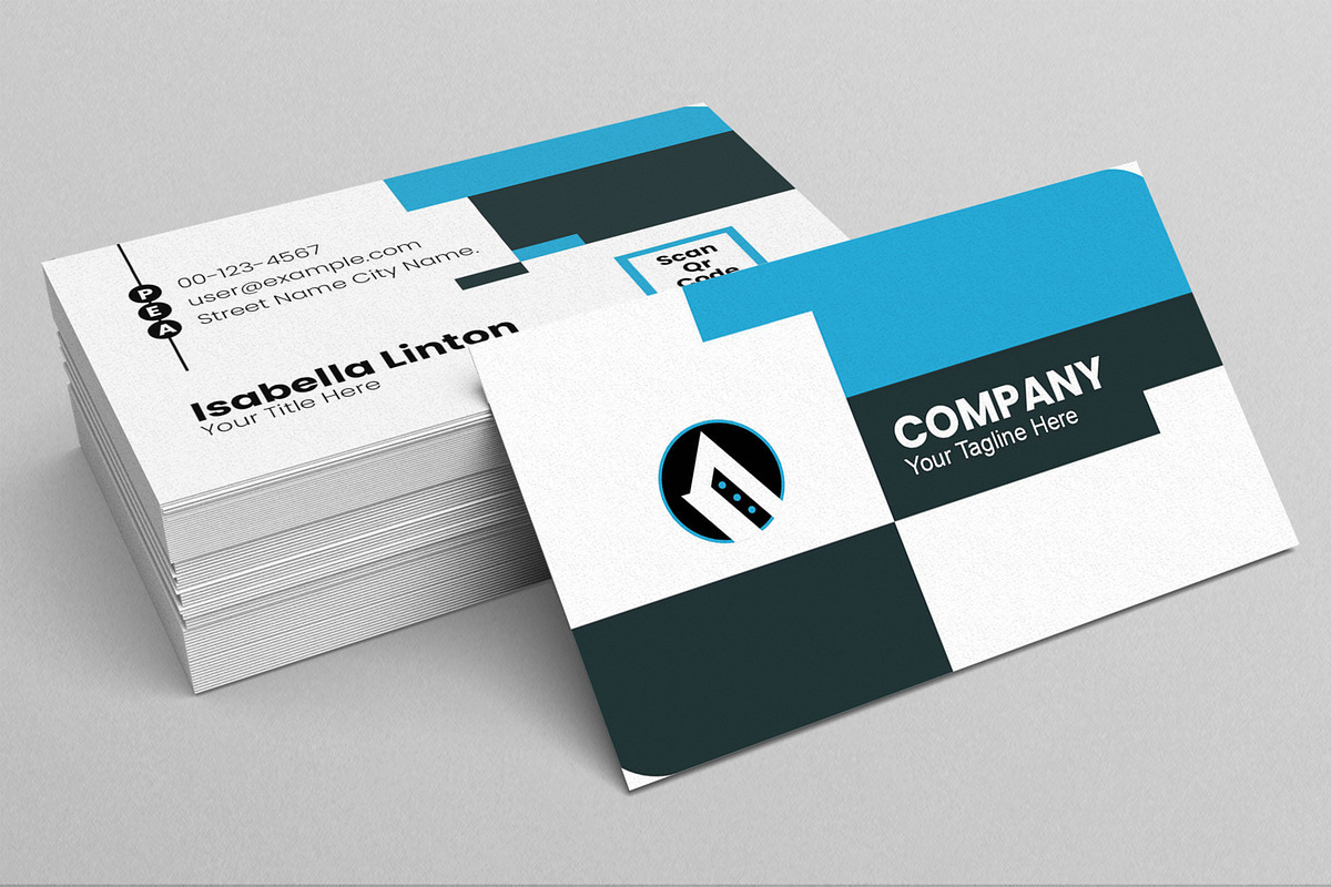 Modern Business Card Layout, a Business Card Template by MightyDesign (Photo 2 of 6)