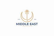 Middle East Palm Tree Logo Design, a Branding & Logo Template by Signatoro (Thumbnail 1 of 3)