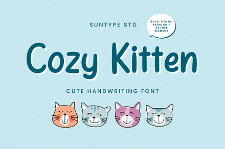 Cozy Kitten Handwriting Font