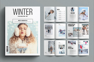 Winter Fashion Lookbook Template, a Magazine Template by E-Type