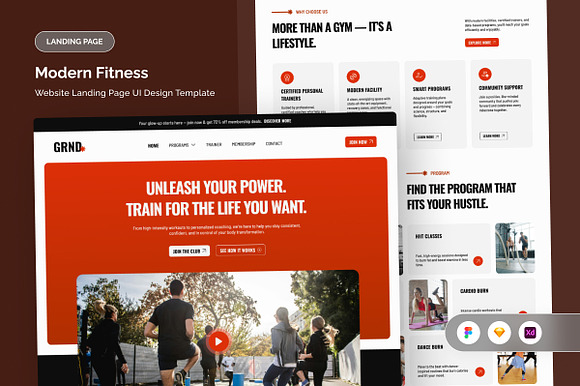 Sport Club Landing Page UI Layout preview 6