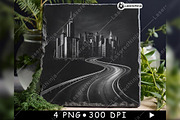 Winding Road to Urban City Travel, a Background Graphic by LaseredNinja (Thumbnail 6 of 7)