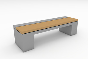 3D Model Bench Park 1