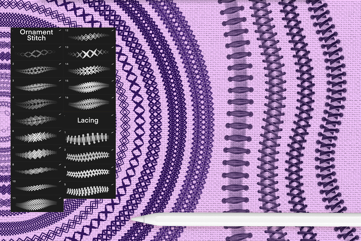 PROCREATE MAGIC STITCHES & PATTERNS, a Brush Add-On by AlexandraArt (Photo 7 of 15)