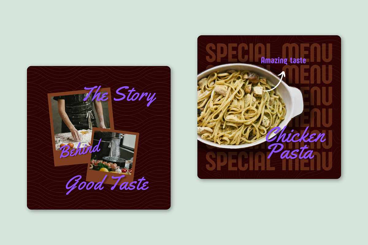 Italian // Food Social Media Kit, a Design Template by SecondBrain Store (Photo 5 of 9)